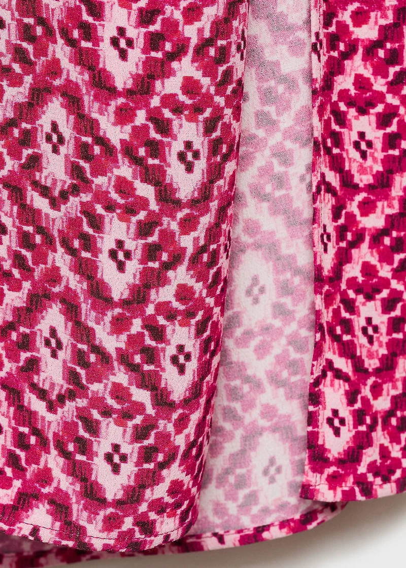 Halter-neck printed dress