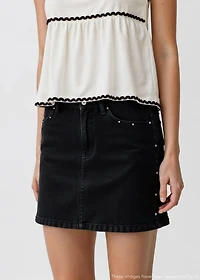 Studded mini-skirt