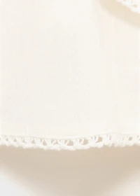 Ruffle top with lace detail