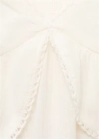 Ruffle top with lace detail
