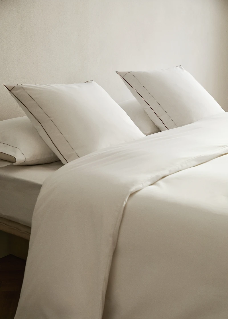 200-thread count percale cotton duvet cover for 150/160 cm bed
