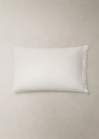 Two percale cotton pillowcases with gauze ruffle 50x75 cm