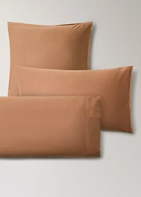 Two washed satin cotton pillowcases with double stitching 50x75 cm