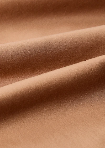 Washed cotton satin double-stitched top sheet for 90 cm bed