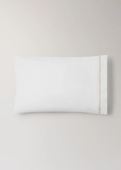 Two 200-thread count percale cotton pillowcases 50x75cm