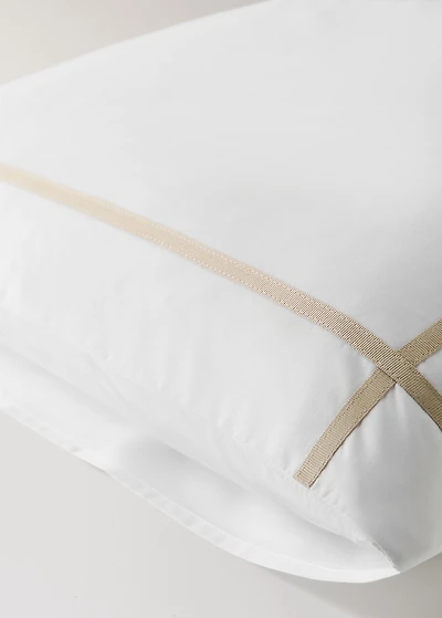 Two 200-thread count percale cotton pillowcases 60x60 cm