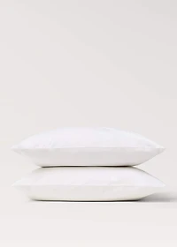 Two cotton percale pillowcases 60x60cm