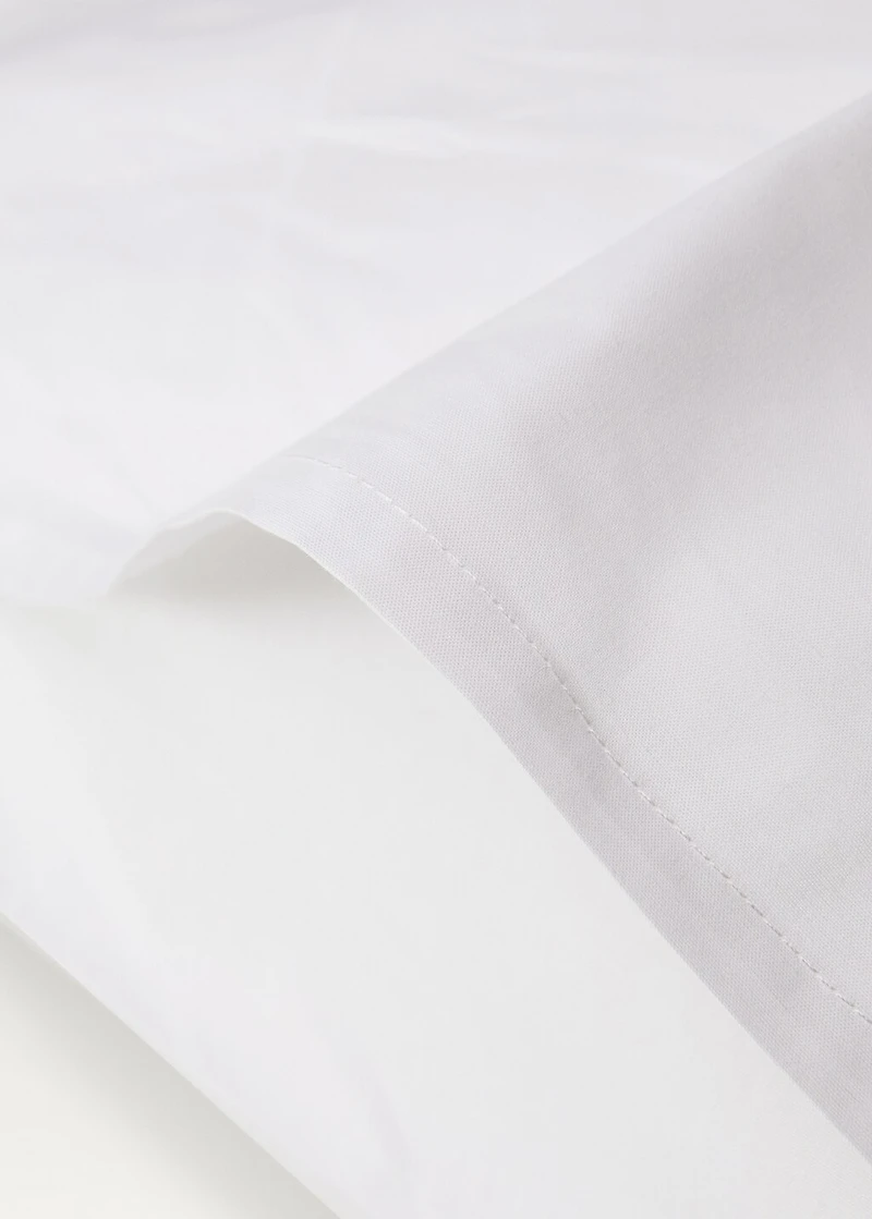 Two cotton percale pillowcases 60x60cm