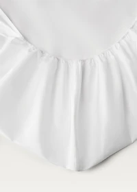 500-thread cotton percale fitted sheet for 135cm bed