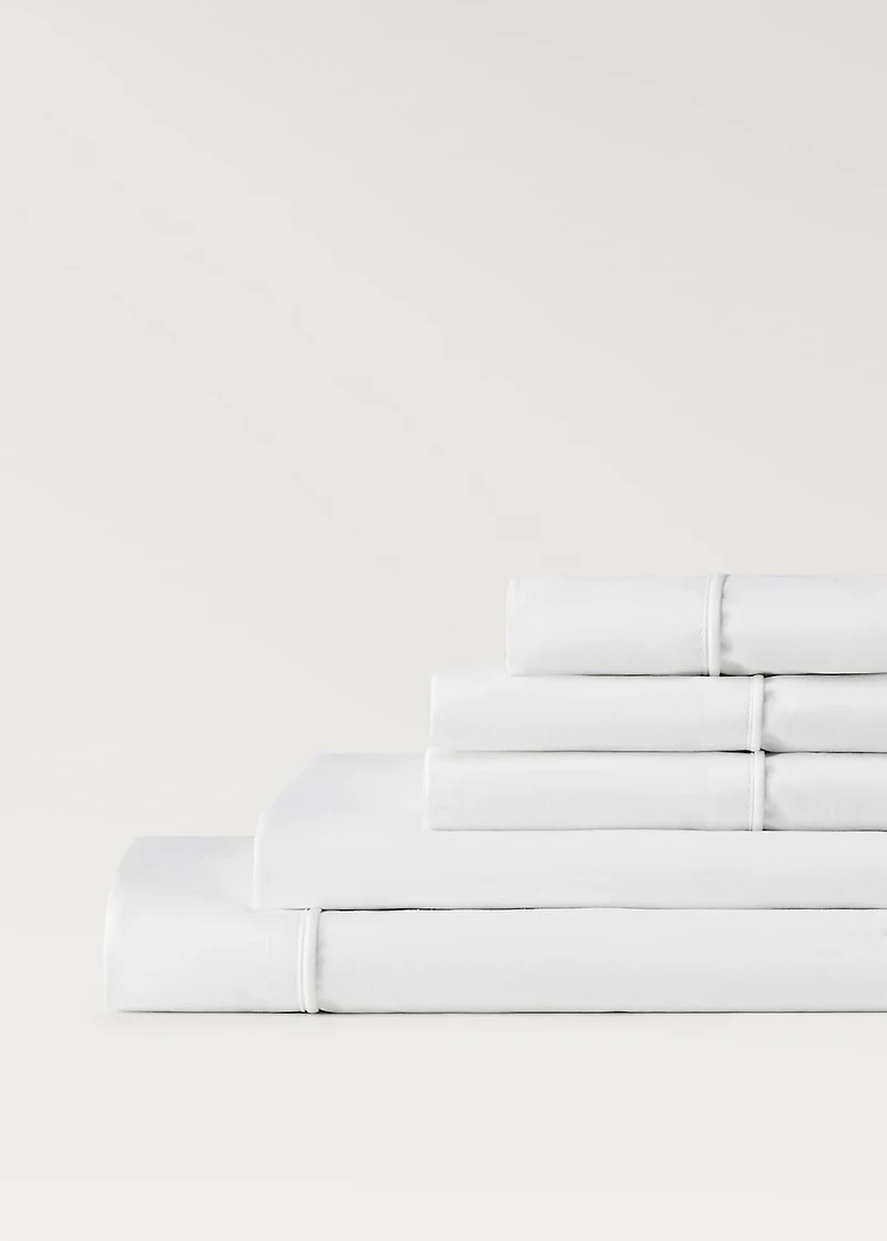 500-thread cotton percale fitted sheet for cm bed