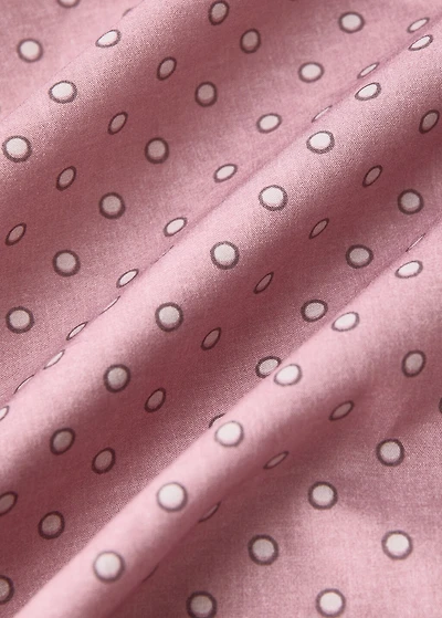Cotton polka-dot fitted sheet for 90 cm bed