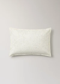 Cotton canvas floral-print cushion cover 40x60 cm