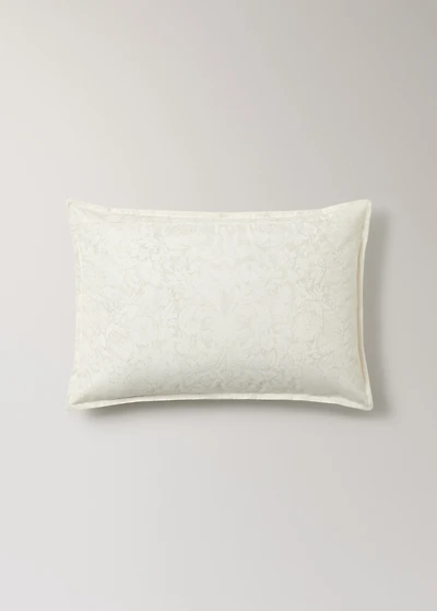 Cotton canvas floral-print cushion cover 40x60 cm