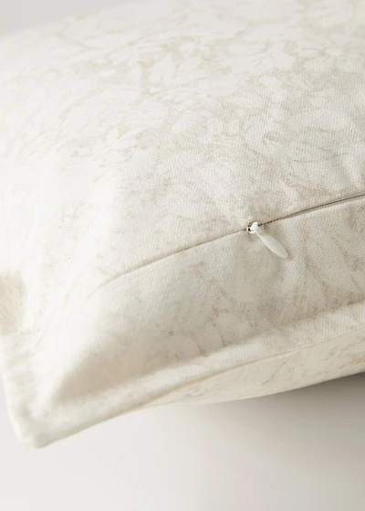 Cotton canvas floral-print cushion cover 40x60 cm