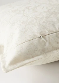 Cotton canvas floral-print cushion cover 40x60 cm