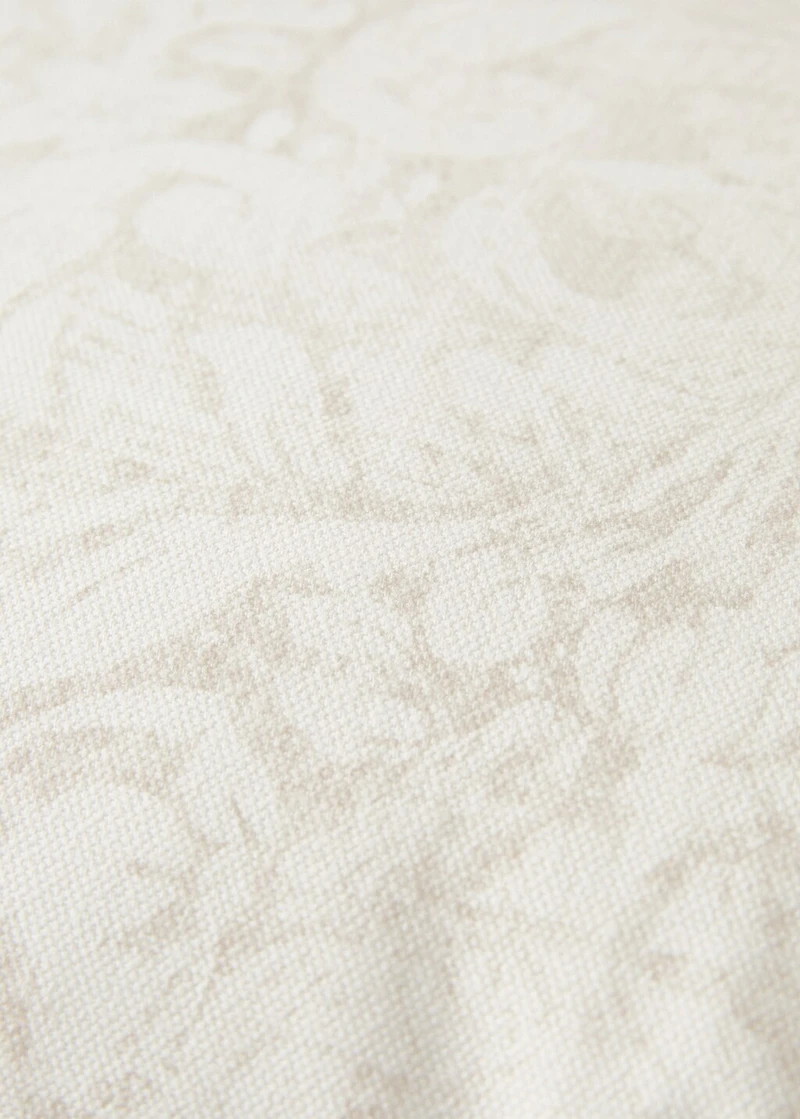 Cotton canvas floral-print cushion cover 40x60 cm