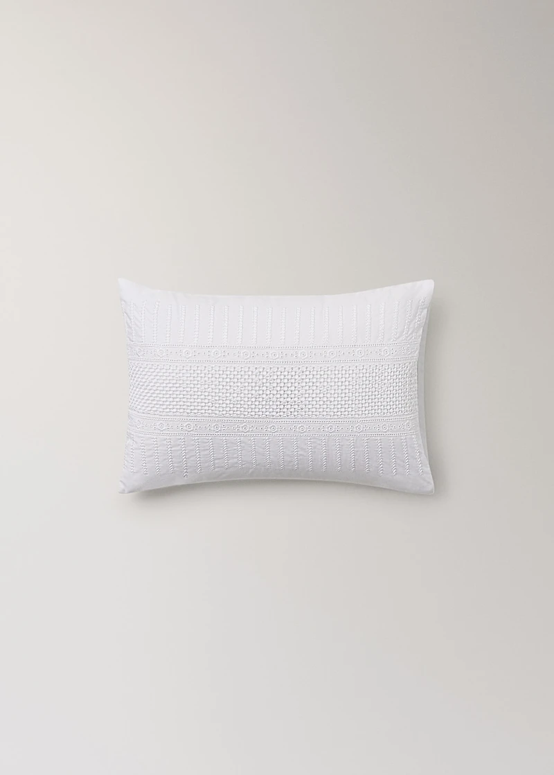 Children's cotton cushion cover with embroidered details 20x30 cm