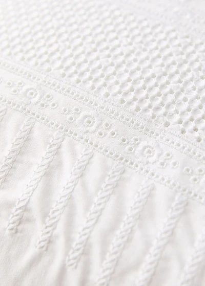 Children's cotton cushion cover with embroidered details 20x30 cm