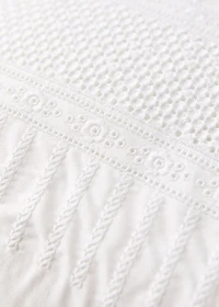 Children's cotton cushion cover with embroidered details 20x30 cm