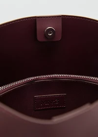 Mini shopper bag with buckle