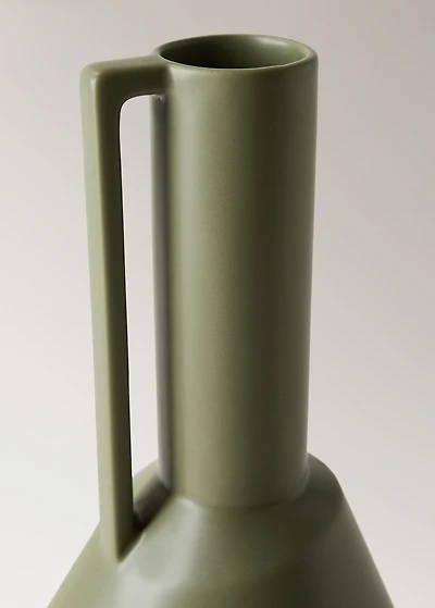 Earthenware vase with handle