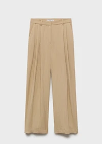 Straight mid-rise suit pants