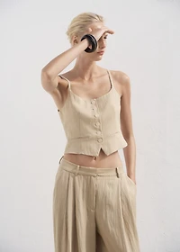 Straight mid-rise suit pants