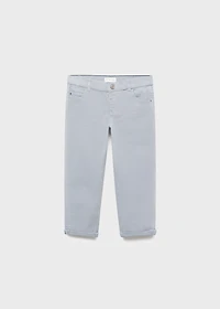 Turned-up straight jeans