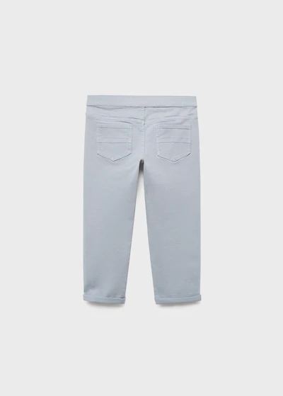 Turned-up straight jeans