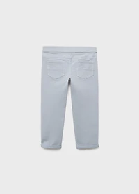 Turned-up straight jeans