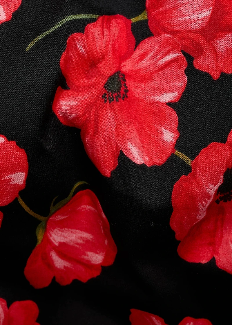 Strapless floral dress