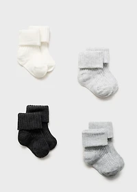 4 pack ribbed socks