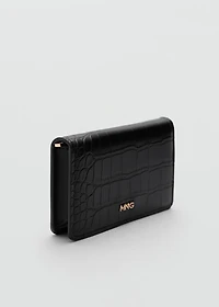 Small wallet with croc effect