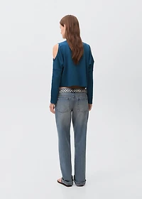 Printed sweatshirt with cut-out