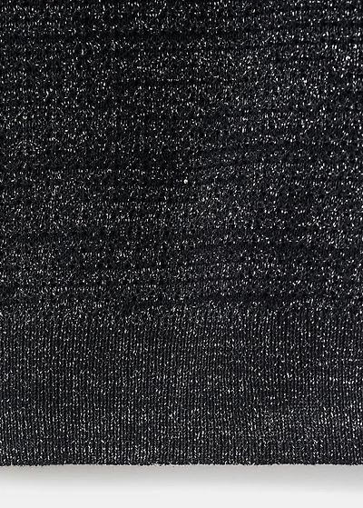 Short-sleeved lurex sweater