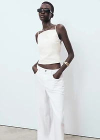 Low-rise wide-leg jeans