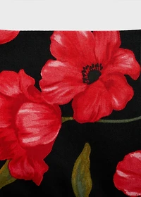 Floral-print flared skirt