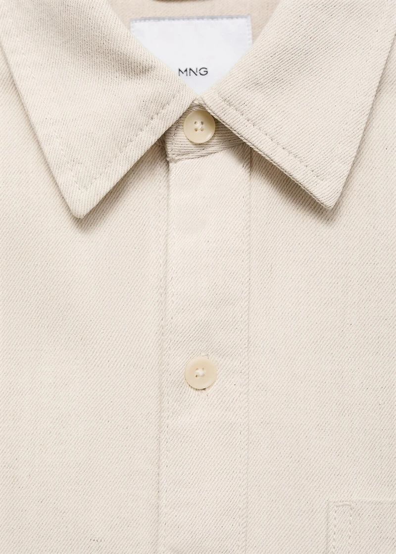 Linen-cotton blend shirt