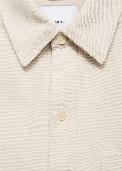 Linen-cotton blend shirt
