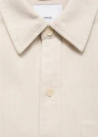 Linen-cotton blend shirt