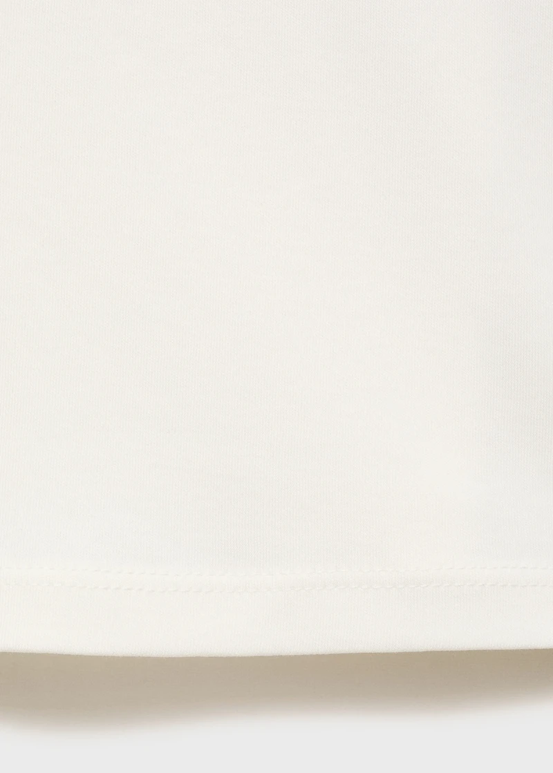 Floral-embroidered cotton t-shirt