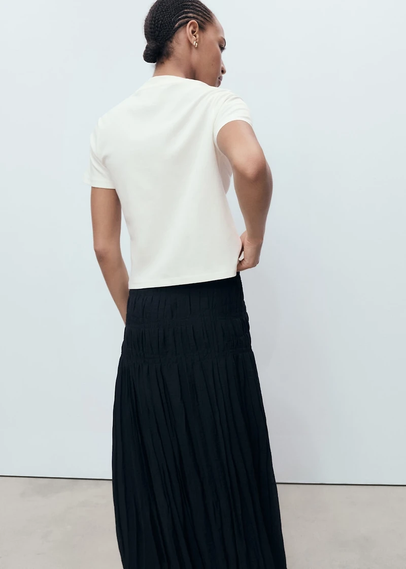 Floral-embroidered cotton t-shirt