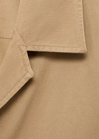 Regular-fit linen blend shirt