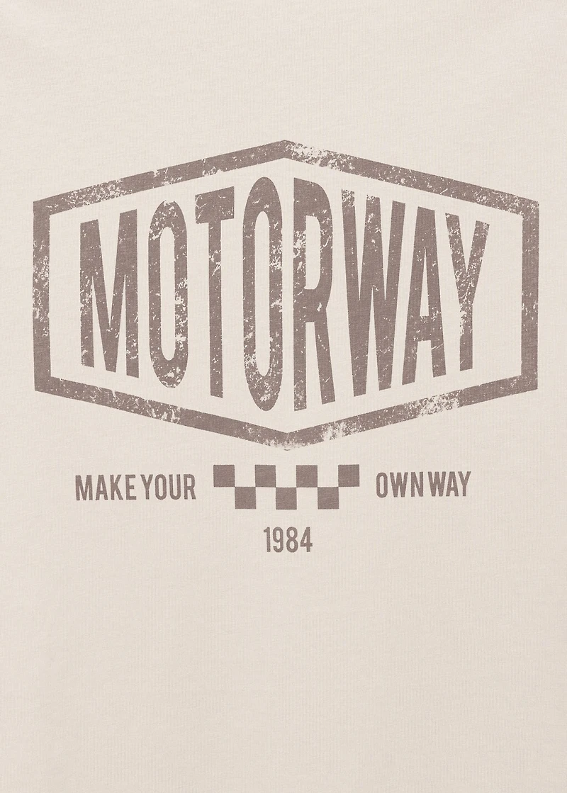 Printed cotton-blend t-shirt