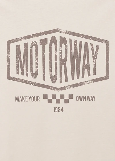 Printed cotton-blend t-shirt