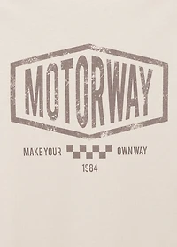 Printed cotton-blend t-shirt