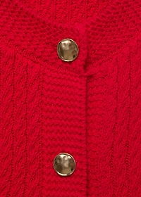 Chunky-knit vest with buttons