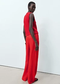 Chunky-knit vest with buttons