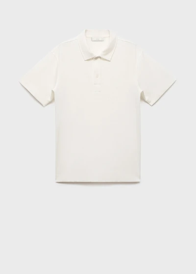 Structured knitted polo shirt