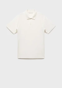 Structured knitted polo shirt